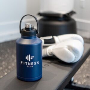 branded water bottle