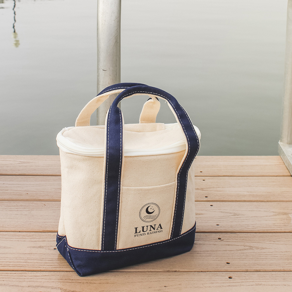 Canvas bag with company logo